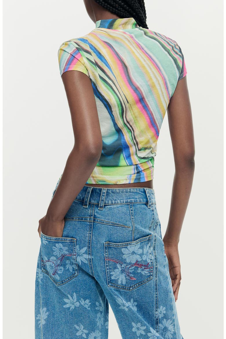 Stripe T-Shirt, Alternate, color, WATER GREEN