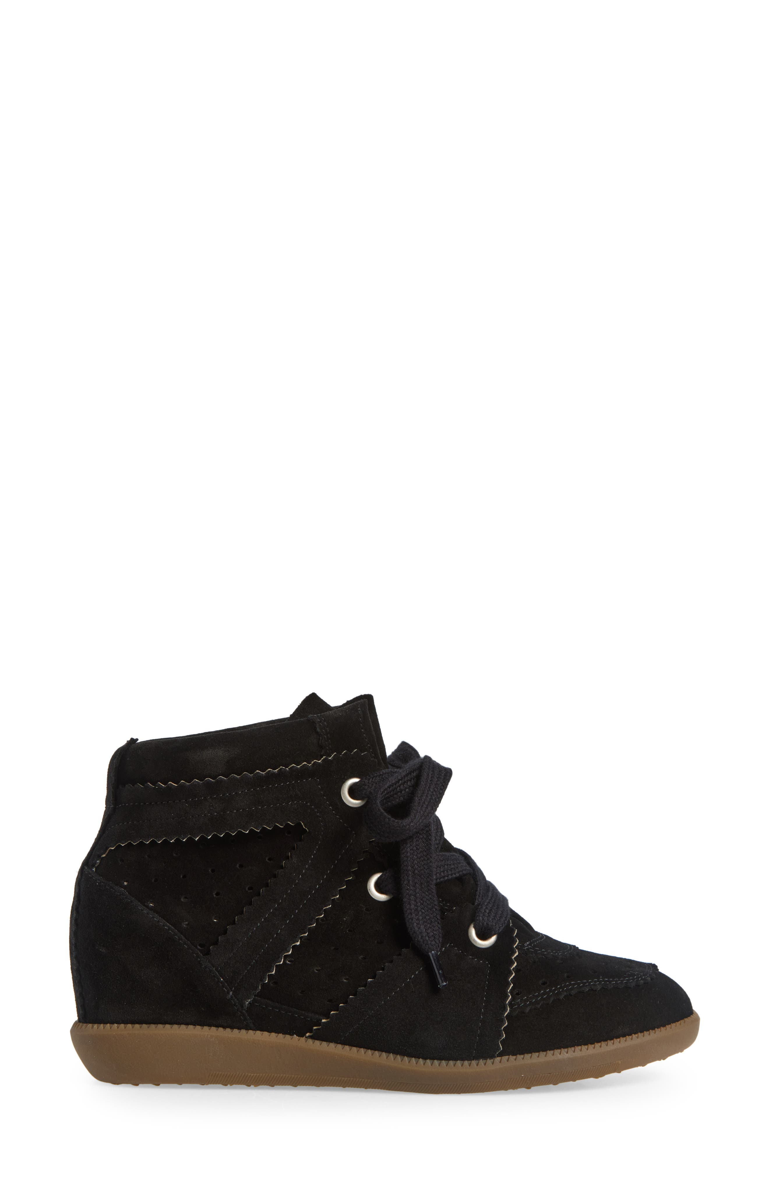 Isabel Marant Bobby Hidden Wedge High Top Sneaker, Alternate, color, 