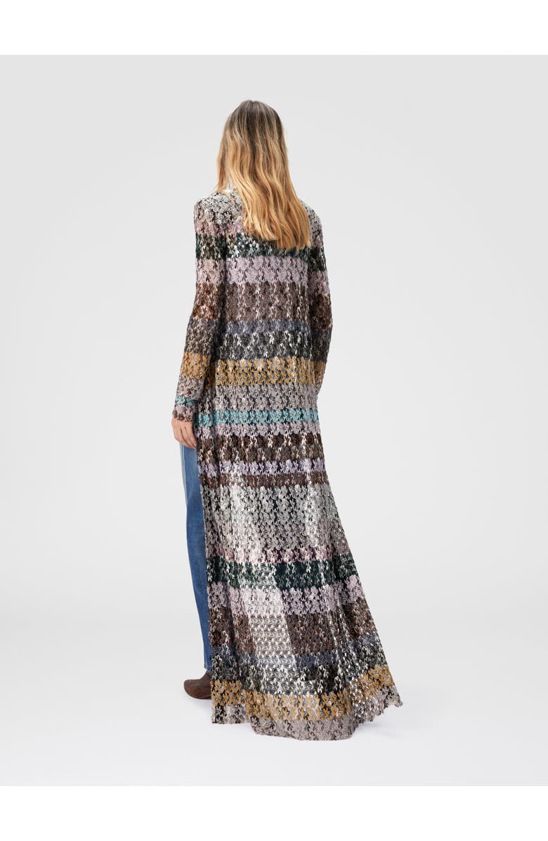 Missoni Long Cardigan With Lace Straps, Alternate, color, Multicoloured