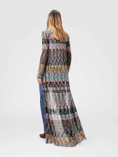 Missoni Long Cardigan With Lace Straps In White