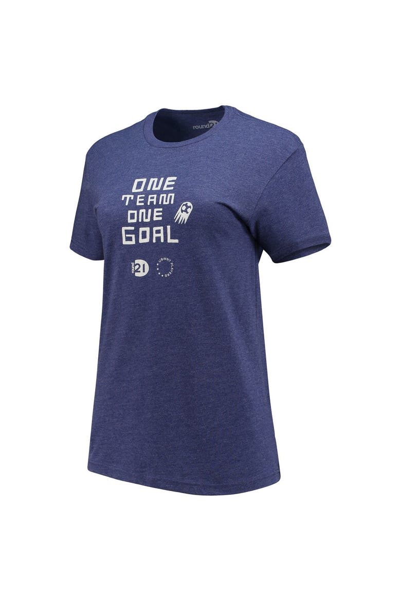 Women's round21 Crystal Dunn Navy USWNT One Team One Goal T-Shirt, Alternate, color, Navy