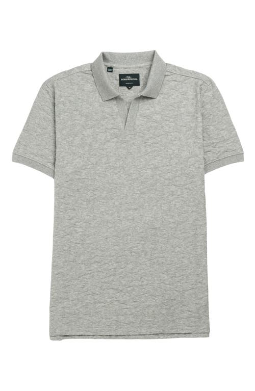 Rodd & Gunn Amberly Textured Cotton Johnny Collar Polo In Smoke