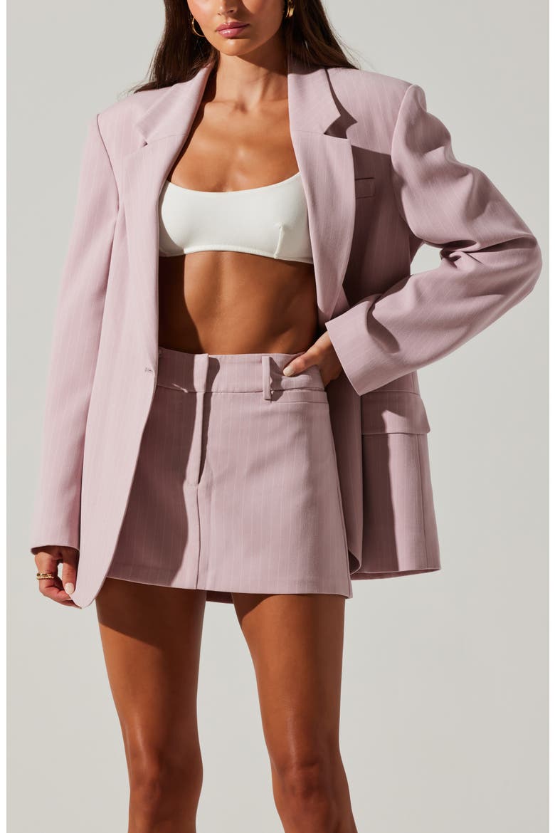 Kindra Pinstripe Blazer, Alternate, color, PINK STRIPE