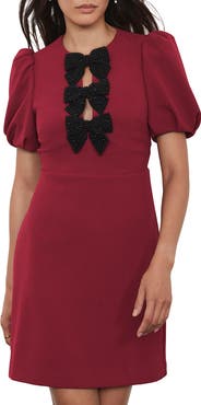 MINT VELVET Bow Detail Mini Dress