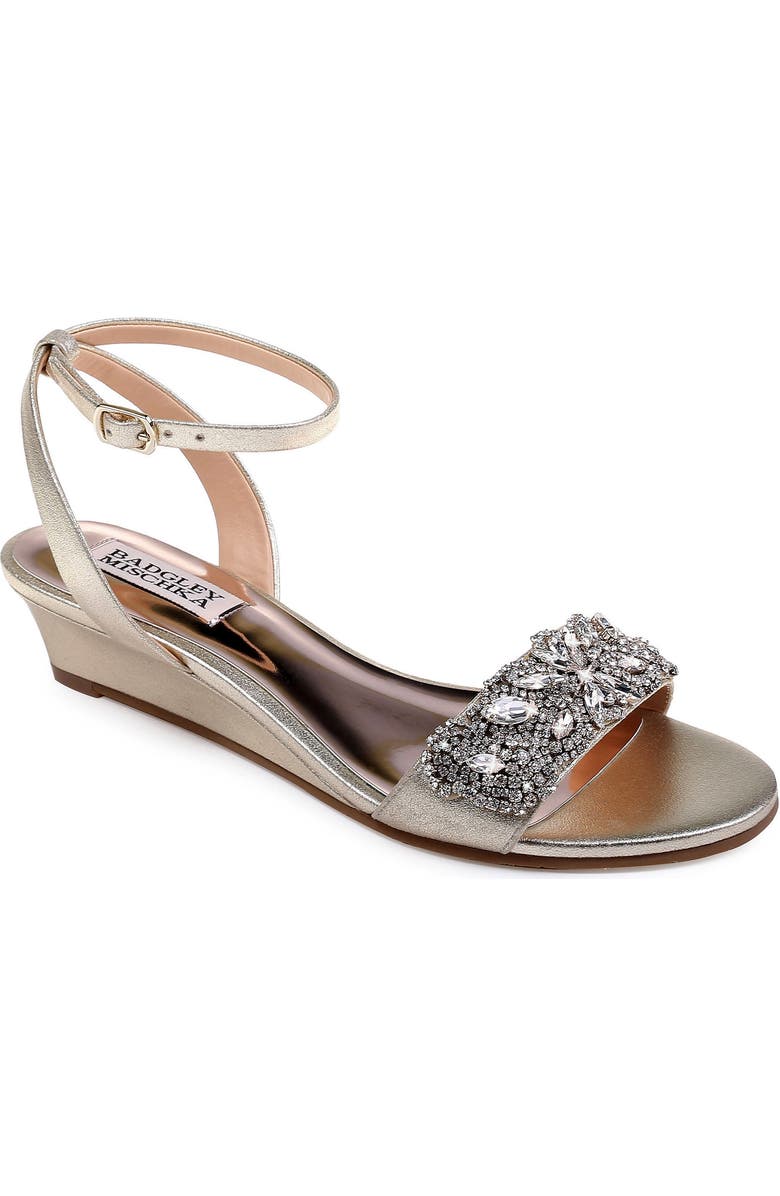 Badgley Mischka Collection Badgley Mischka Hatch Crystal Embellished Sandal, Main, color,