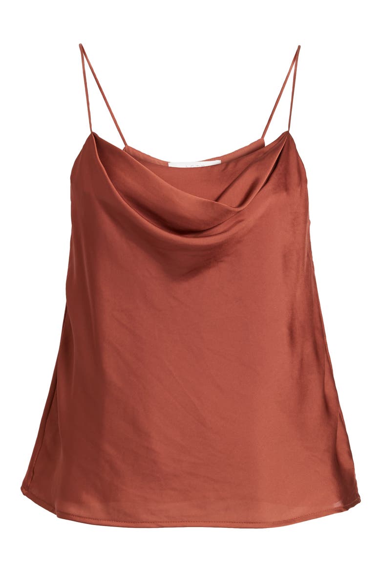 Cowl Neck Tank, Alternate, color, RUST