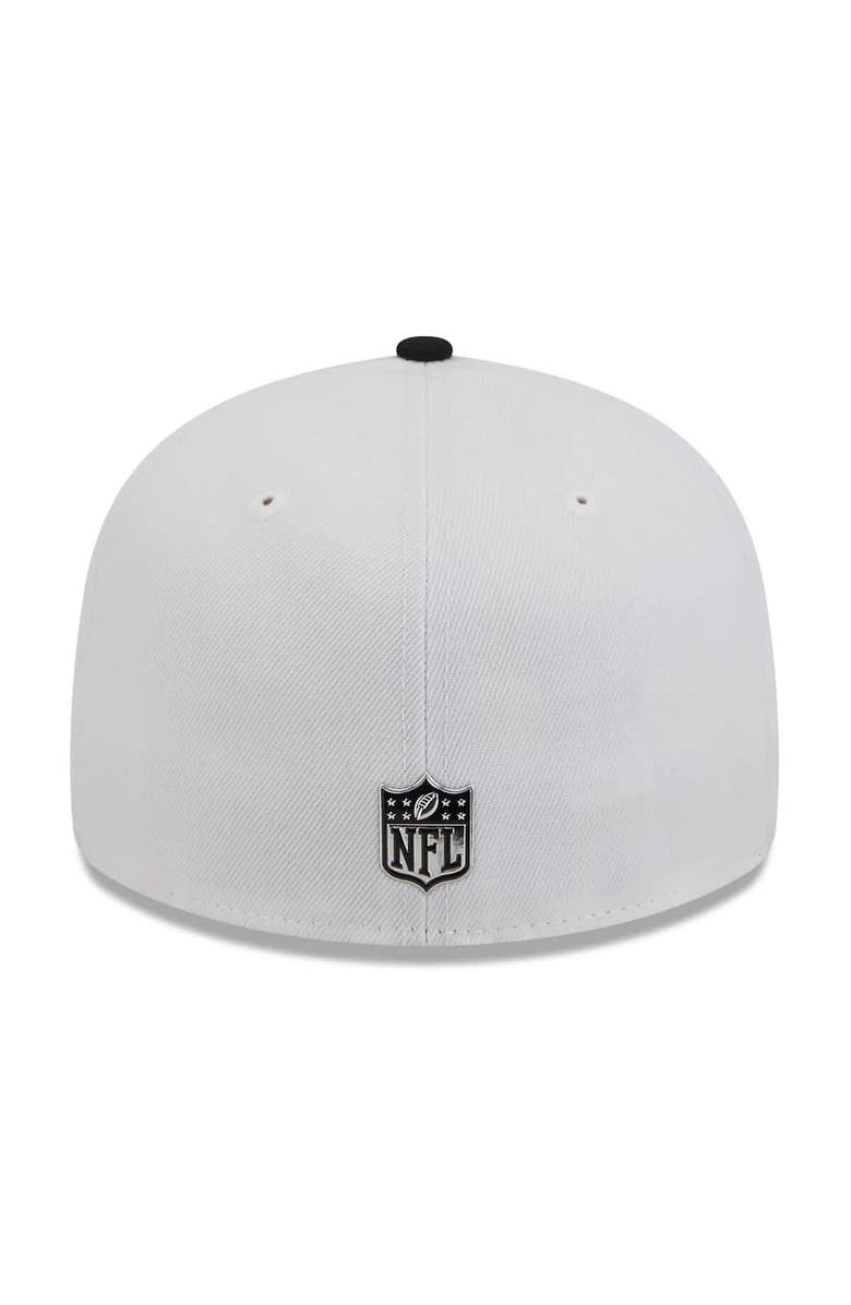 New Era Men's New Era White/Black Las Vegas Raiders 2026 NFL Draft Pre-Curved 59FIFTY Fitted Hat, Alternate, color, White