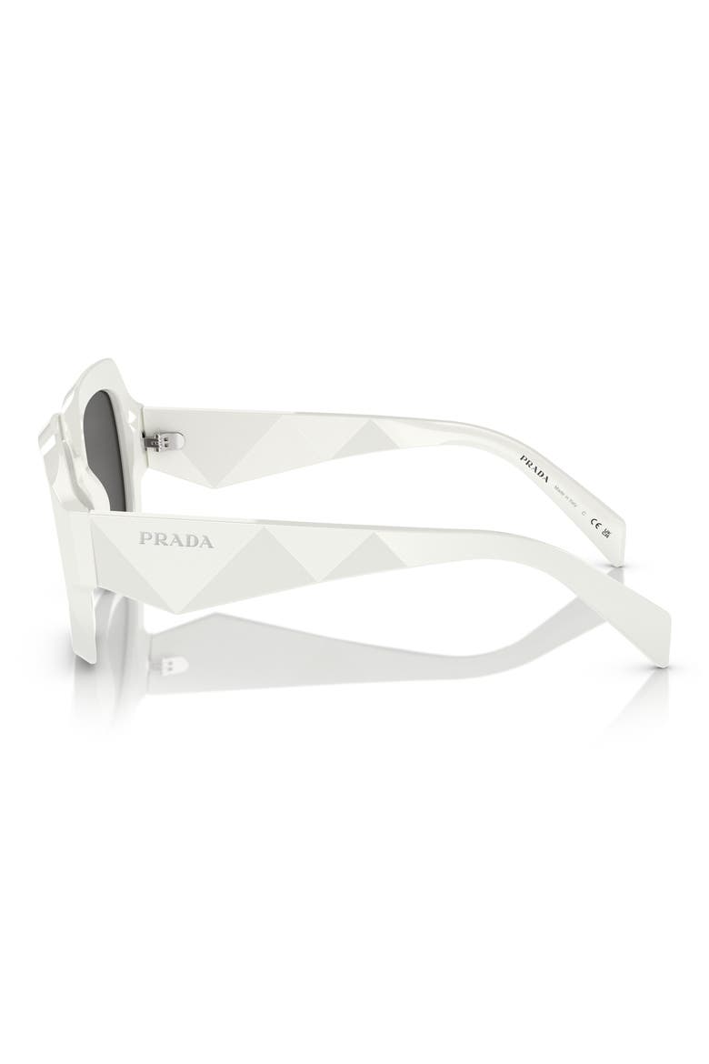 53mm Irregular Sunglasses, Alternate, color, BONE