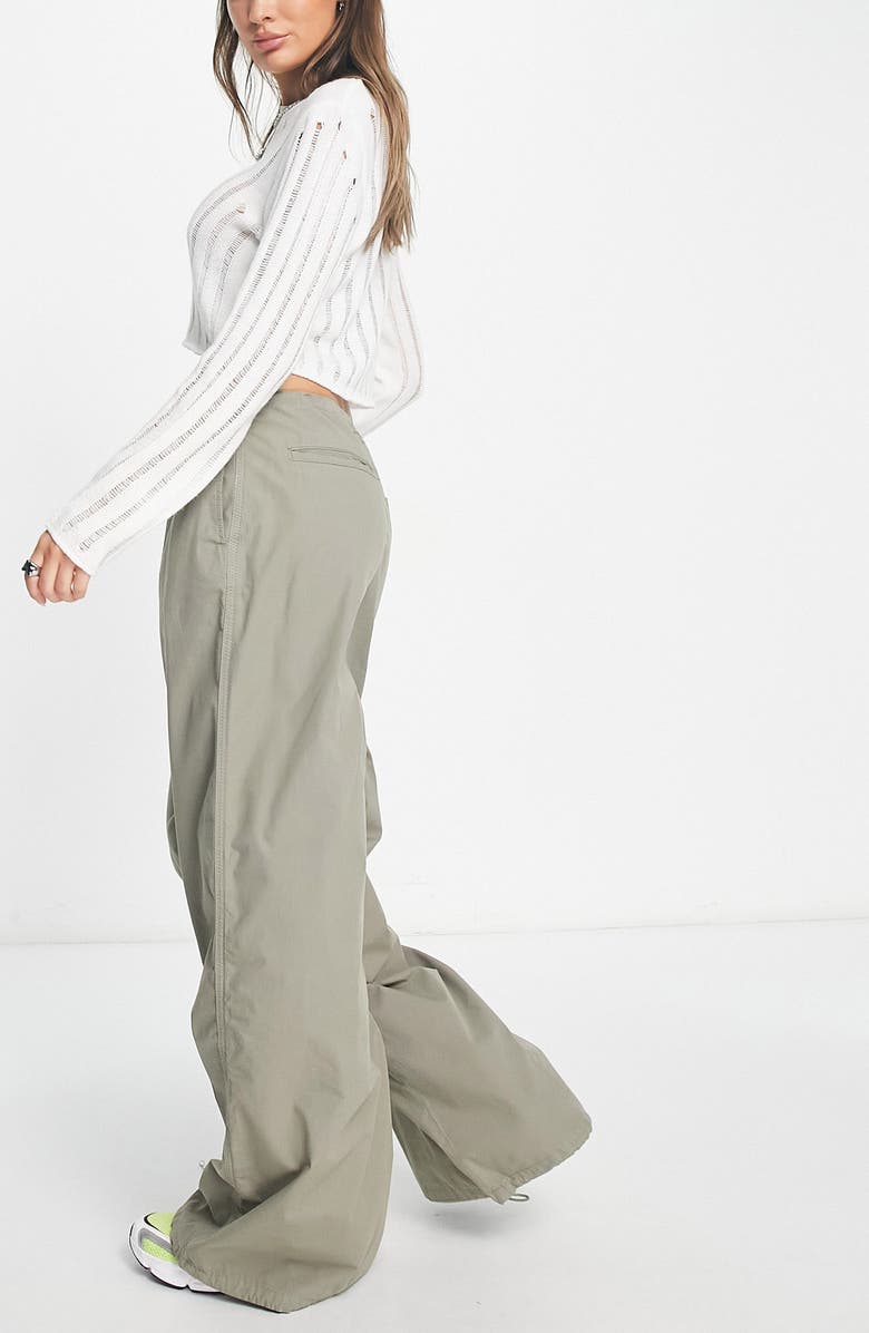 ASOS DESIGN Cotton Parachute Pants, Alternate, color,