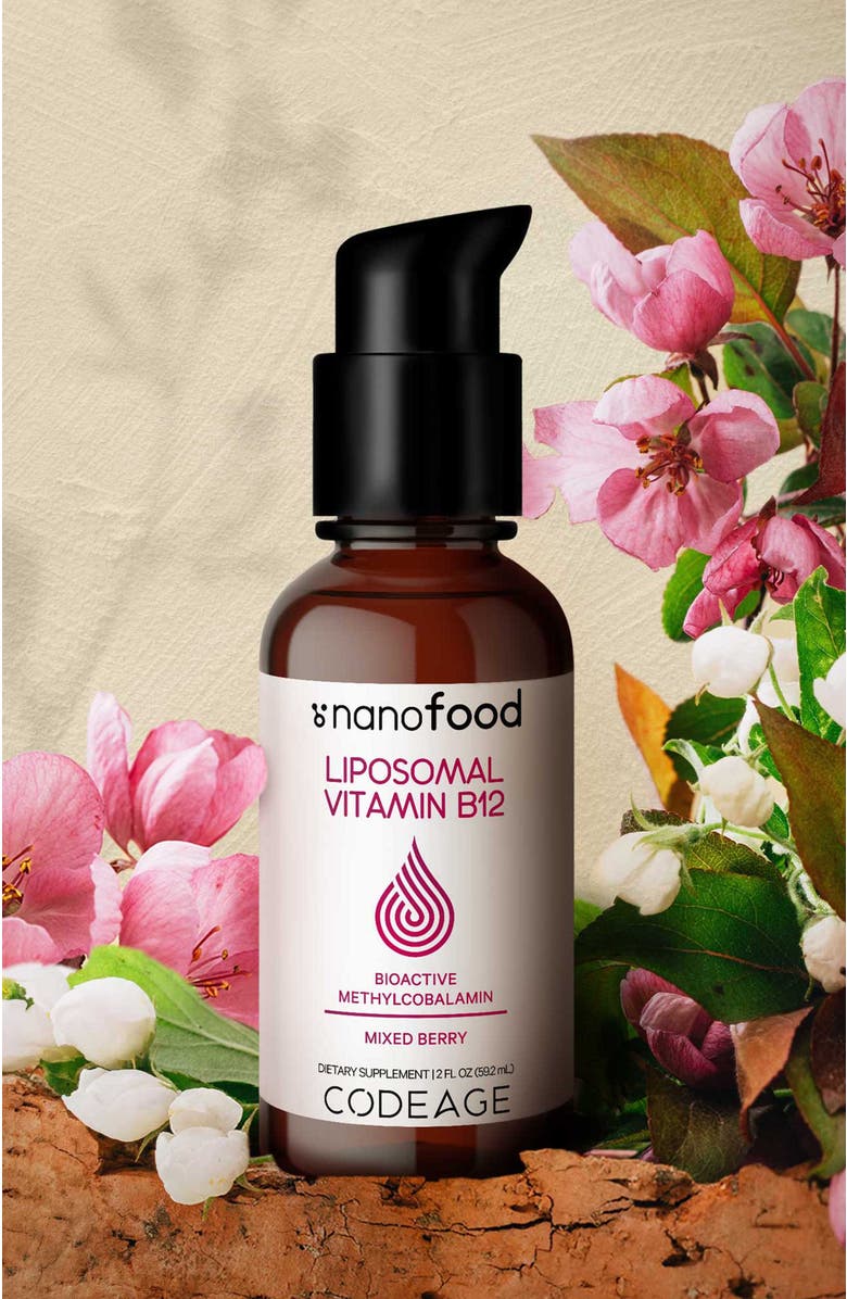 Codeage Liposomal Vitamin B12 Liquid Supplement, Alternate, color,