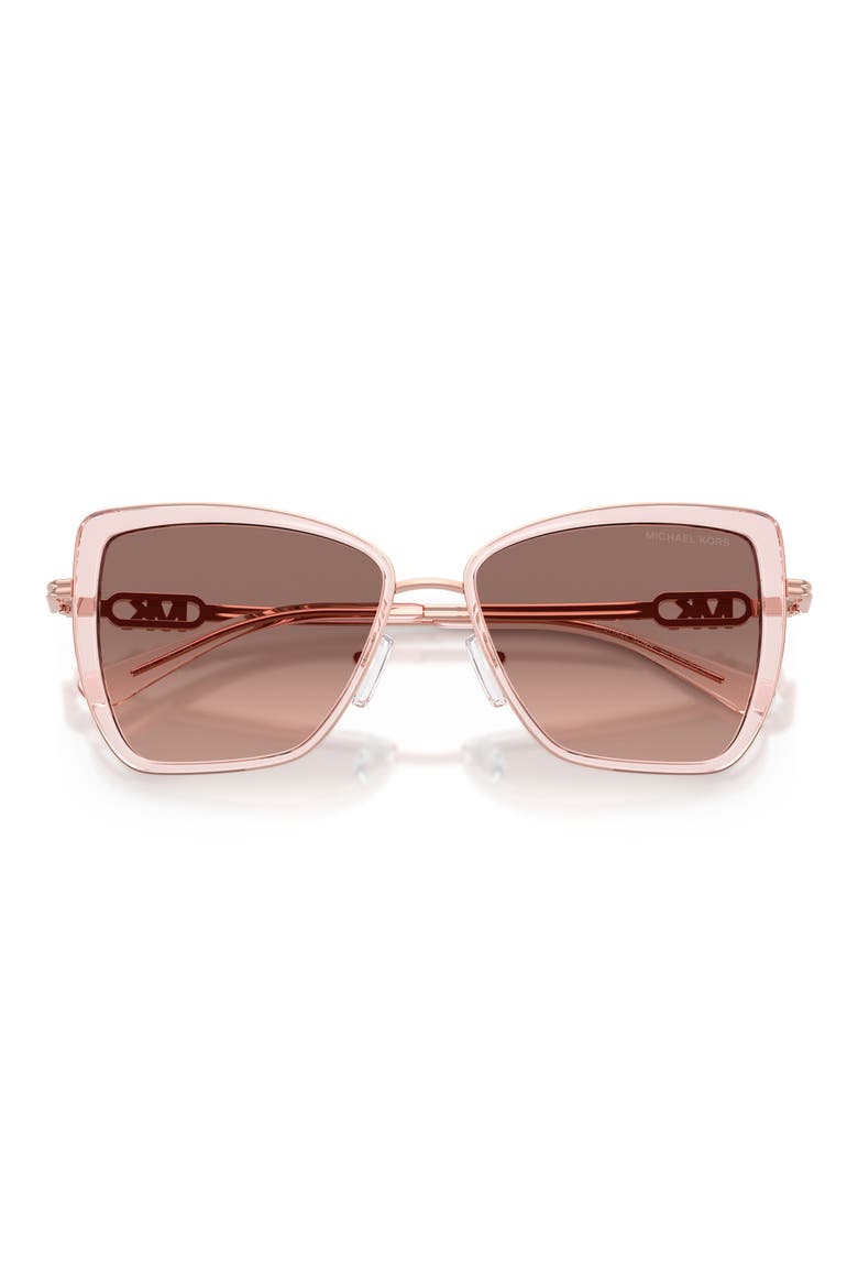 Sea Island 55mm Gradient Butterfly Sunglasses, Alternate, color, RASPBERRY / GREY BLACK
