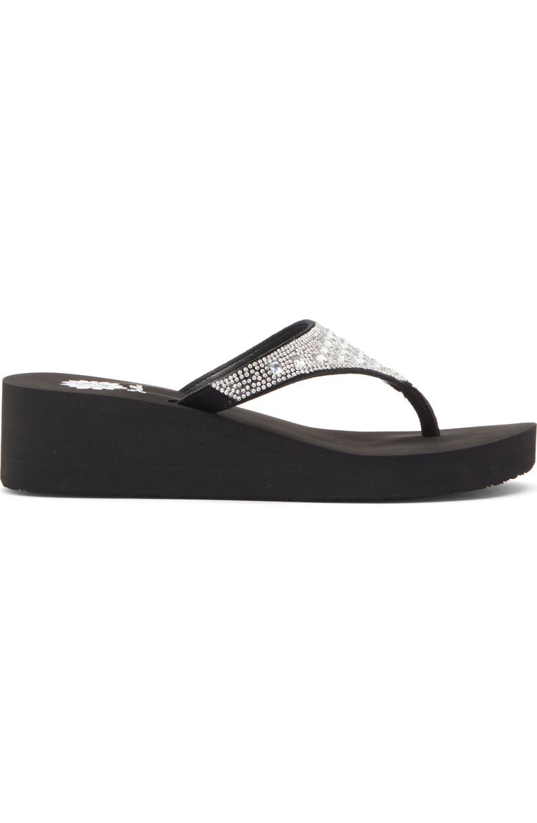Yellow Box Premium Birder Platform Wedge Flip Flop, Alternate, color, Clear