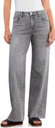 HINT OF BLU Raw Hem Wide Leg Jeans