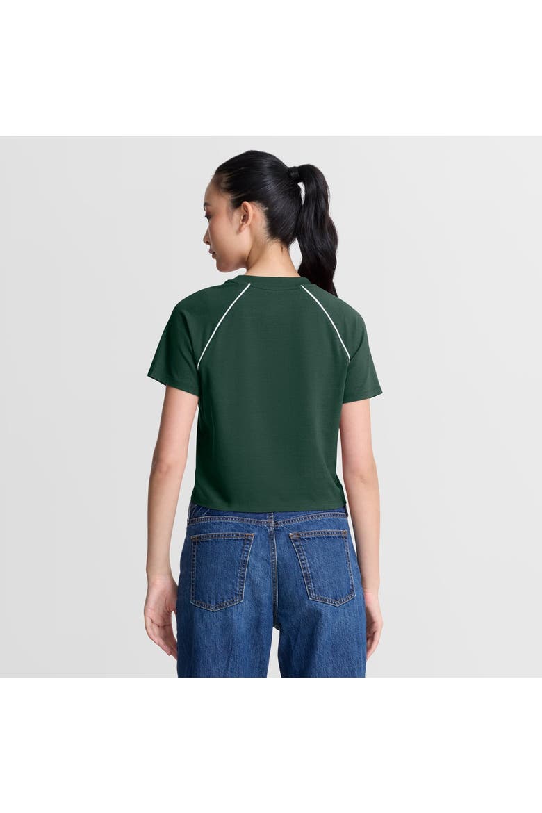 Women's Fanatics Green Green Bay Packers Offensive Scheme Raglan Tri-Blend Cropped Top, Alternate, color, Green