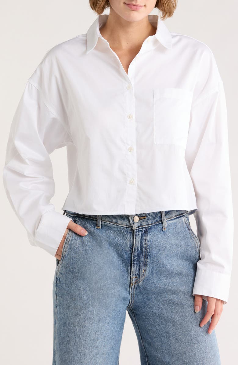 Joe's The Crop Boyfriend Button-Up Shirt, Main, color,