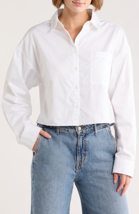 The Crop Boyfriend Button-Up Shirt