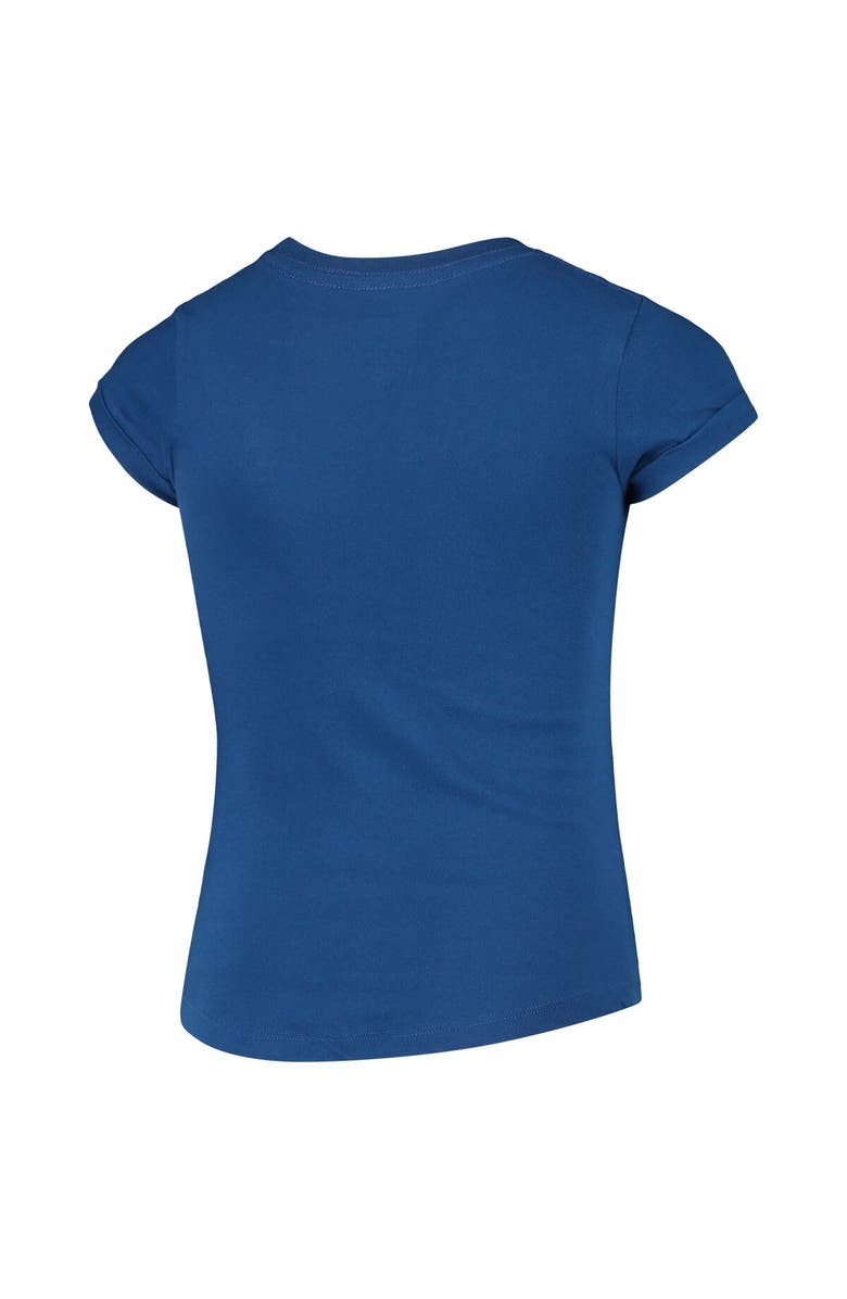 New Era Girls Youth New Era Royal New York Mets Flip Sequin T-Shirt, Alternate, color,