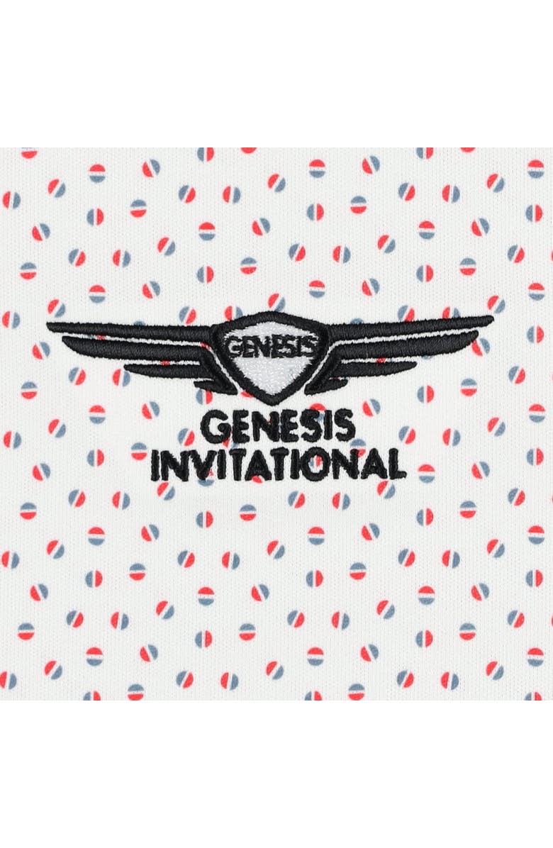 FOOTJOY Men's FootJoy White Genesis Invitational ProDry Bounce Print Stretch Pique Polo, Alternate, color, White