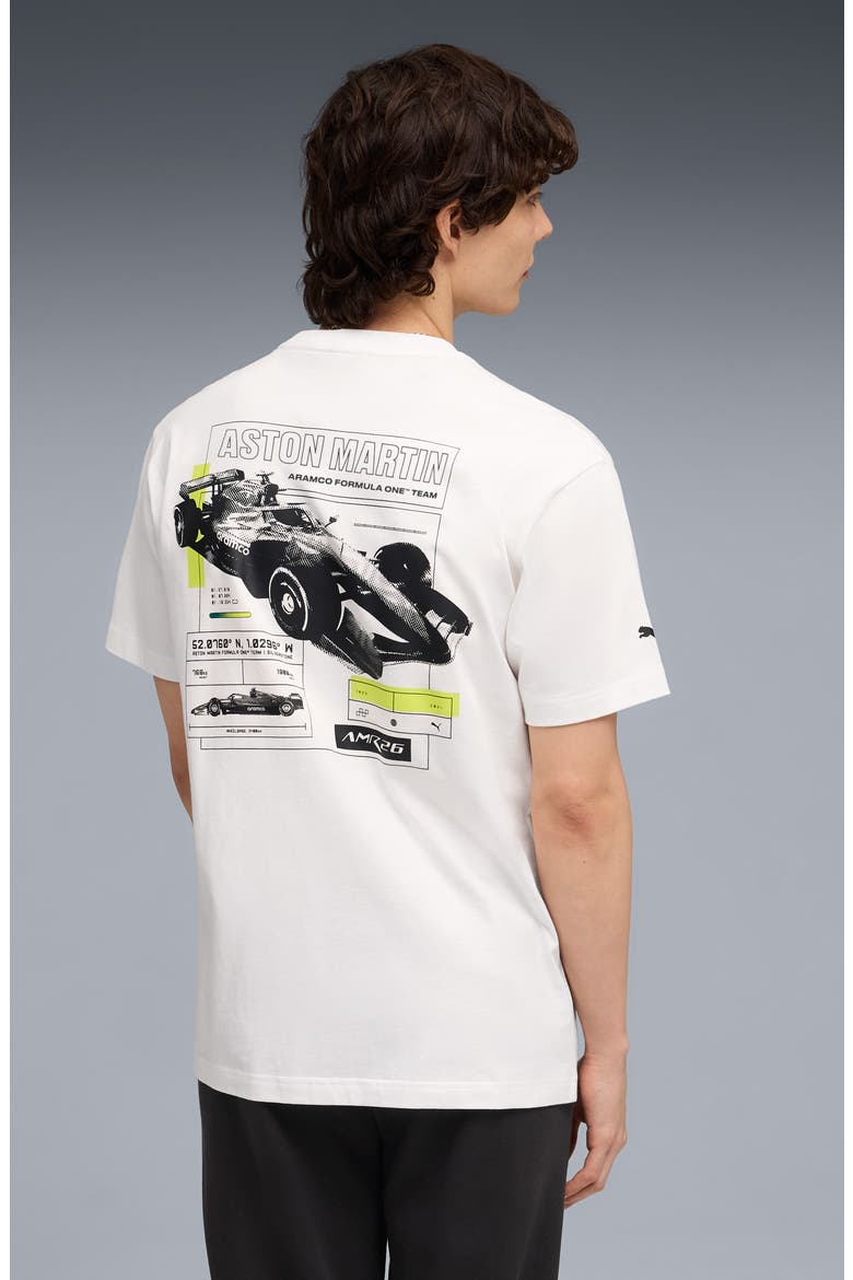 AMF1 Cotton Graphic T-Shirt, Alternate, color, PUMA WHITE