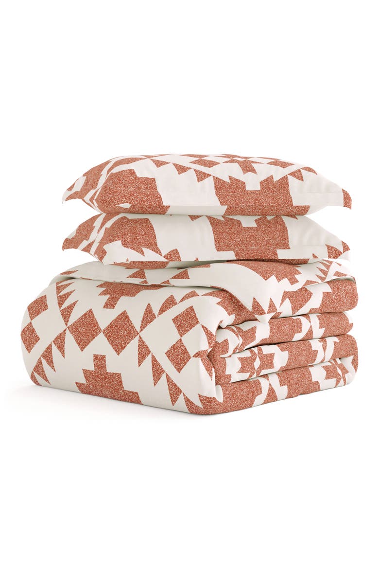 Premium Ultra Soft Adobe Diamond 3-Piece Reversible Duvet Cover Set, Main, color, CLAY