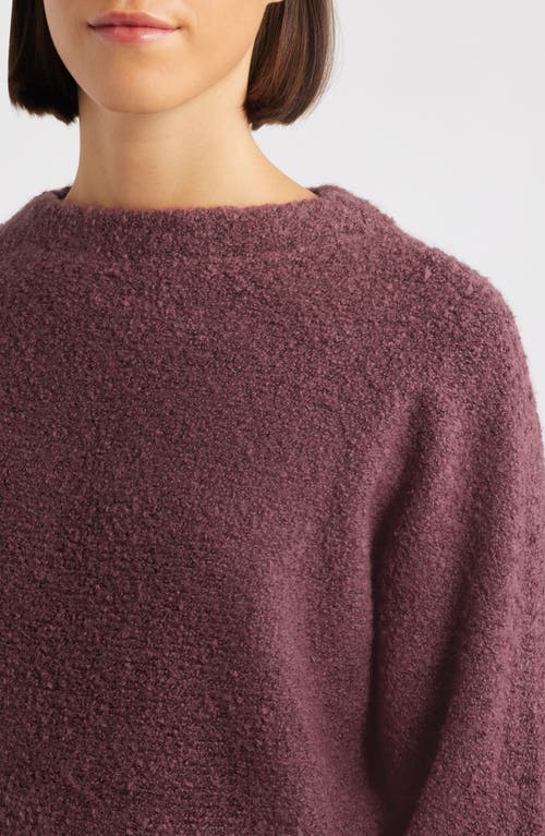 Wit & Wisdom Bouclé Sweater In Burgundy