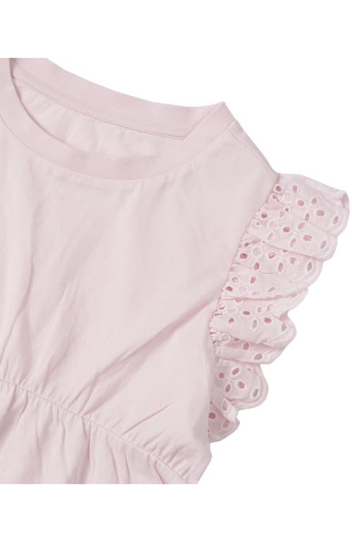 LANDS' END LANDS' END GIRLS FLUTTER SLEEVE TIERED PEASANT TOP