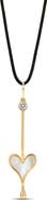 Roseate Love Wand Mother-of-Pearl & Lab Grown Diamond Pendant Necklace