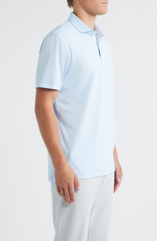 Johnnie-o Beau Stripe Performance Polo In Brown