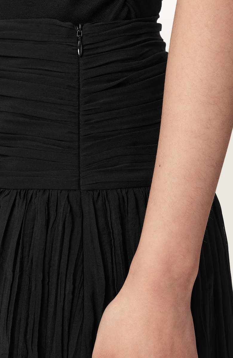 AllSaints Asal Midi Skirt, Alternate, color, Black