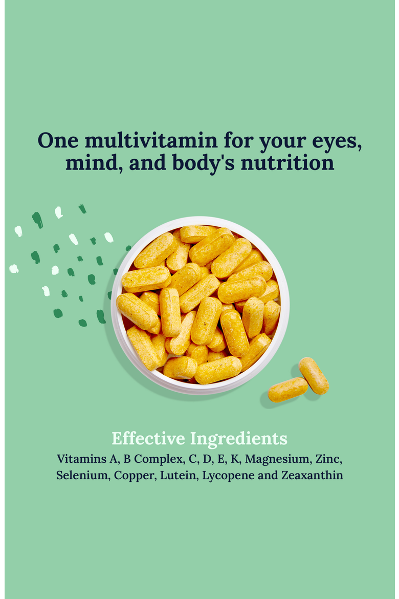 Eye Vitamins and Minerals for Eyes ,Mind & Body, Alternate, color, White