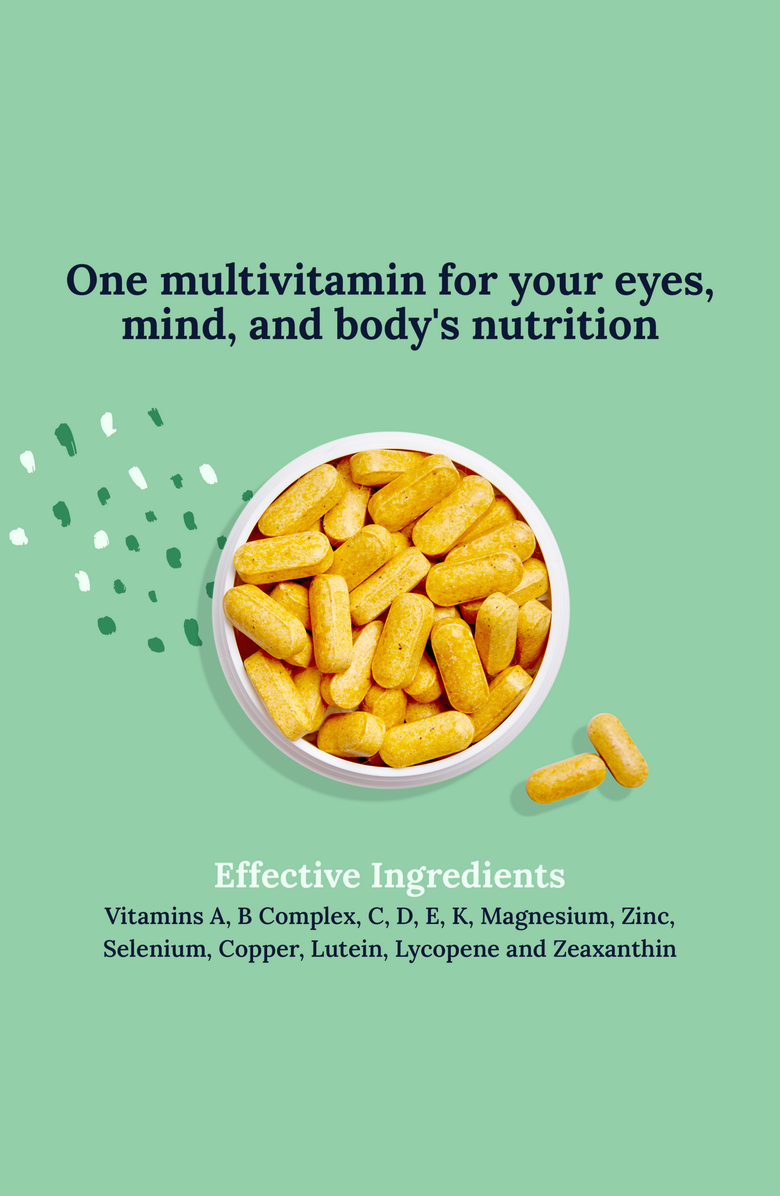 Cornea Care Eye Vitamins and Minerals for Eyes ,Mind & Body, Alternate, color, 