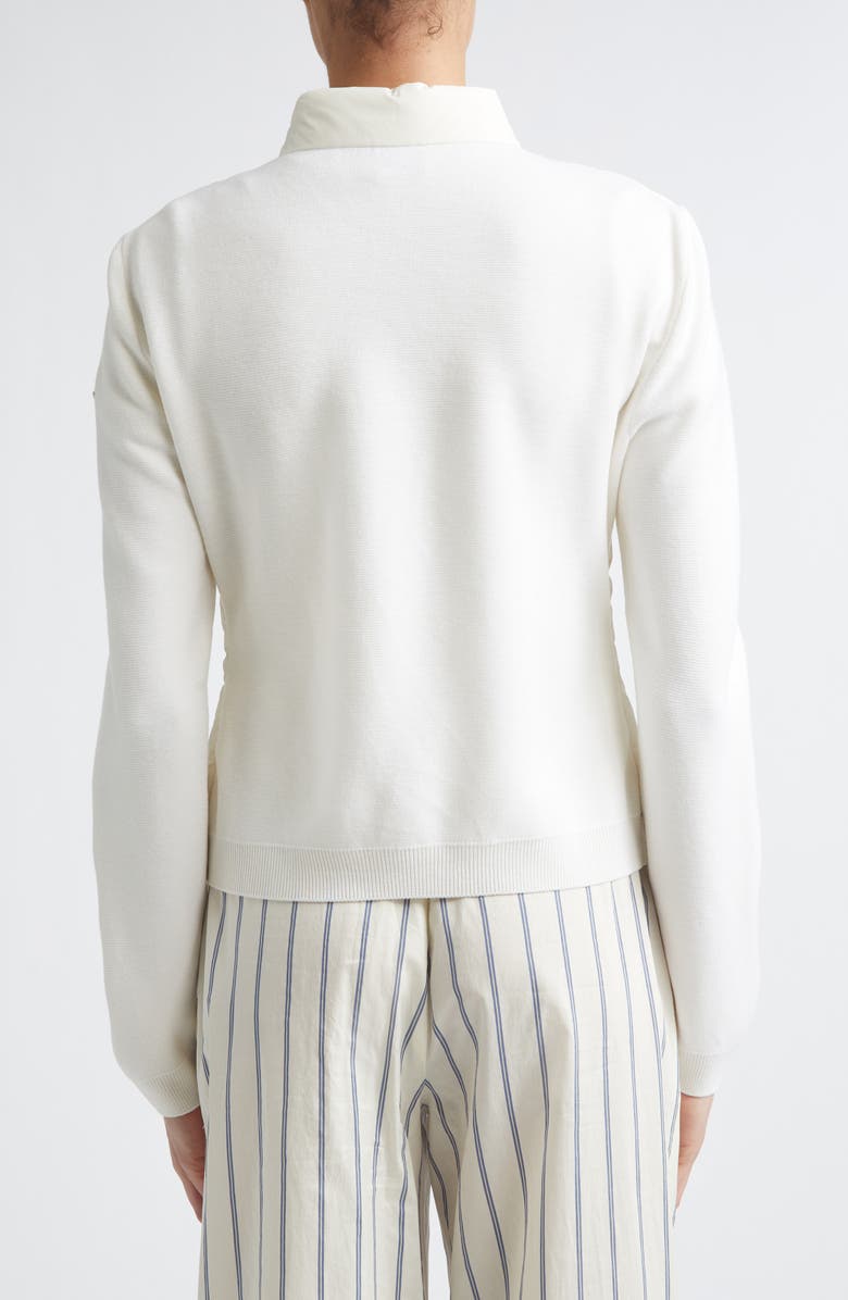 Moncler Mixed Media Down Jacket, Alternate, color, White