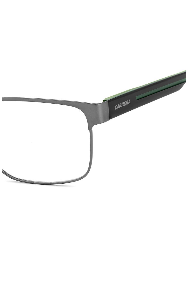 56mm Rectangular Optical Glasses, Alternate, color, MATTE DARK RUTHENIUM GREEN