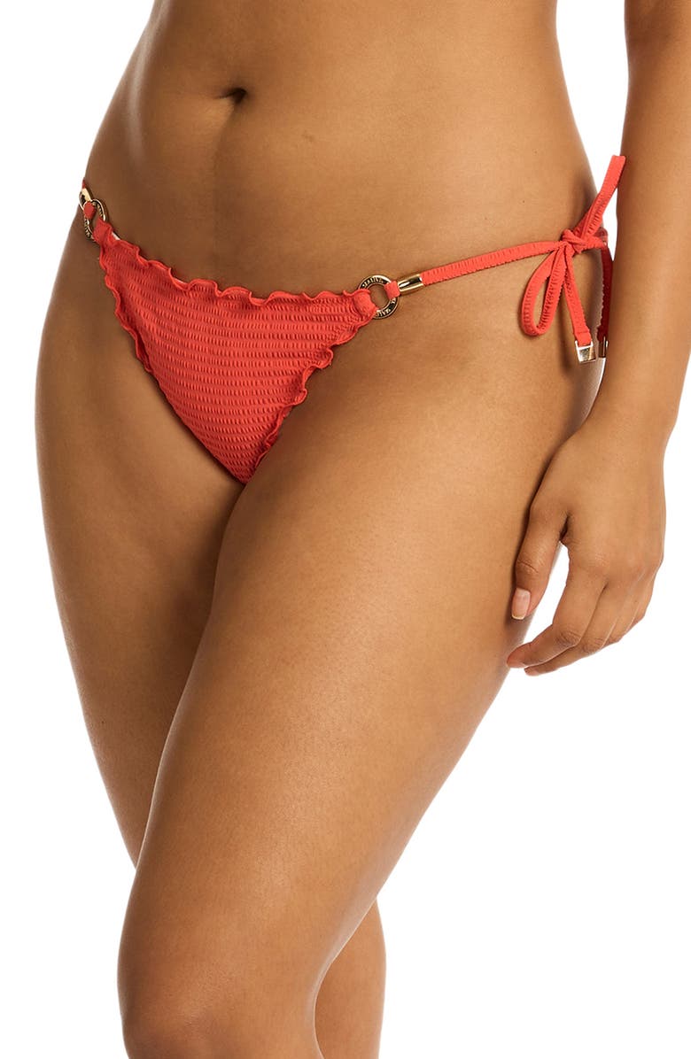 Sea Level Messina Side Tie Bikini Bottoms, Alternate, color, Flame