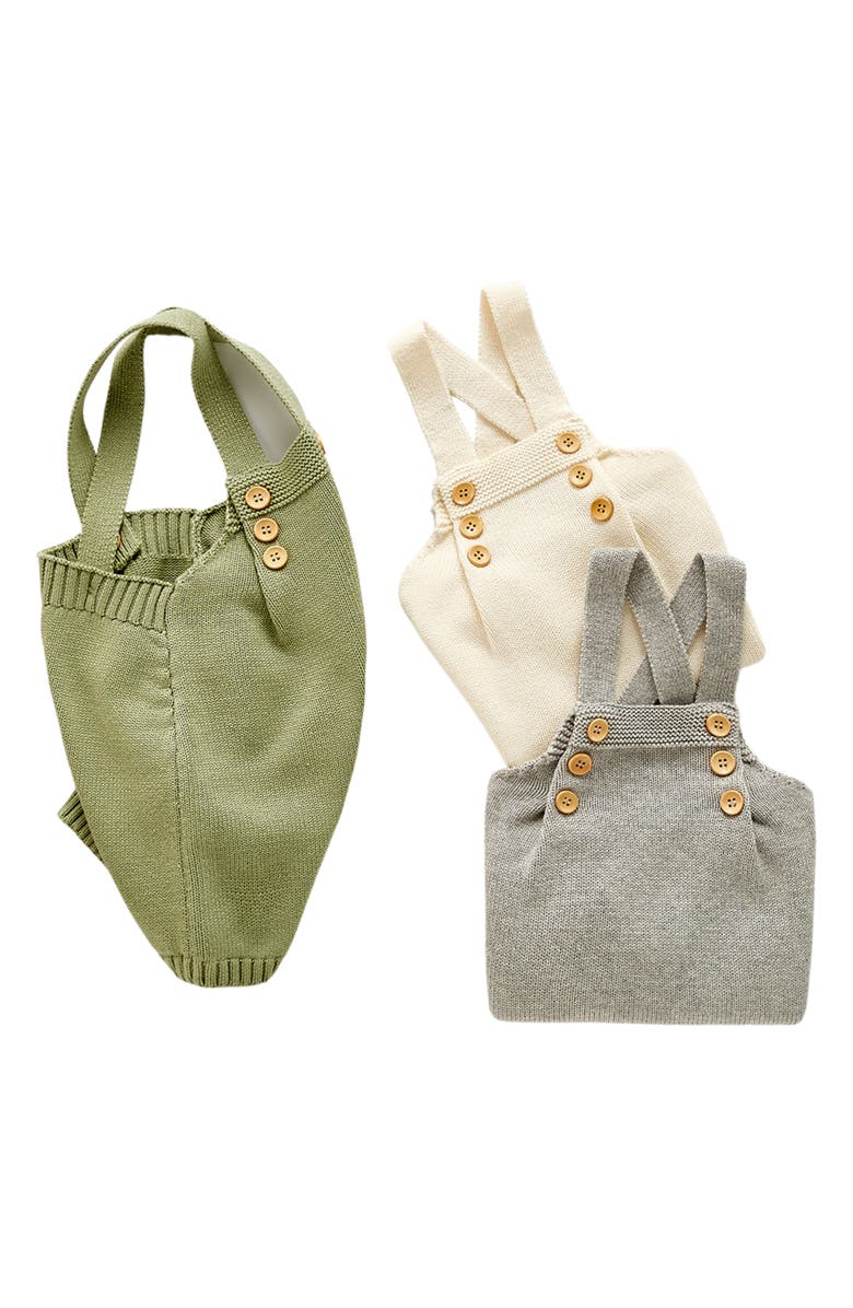 Ashmi & Co. Spencer Knit Cotton Romper, Alternate, color, Gray