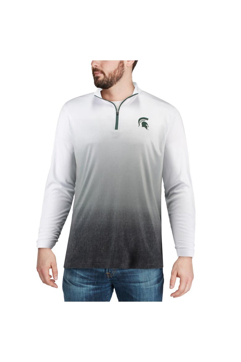 Men's Colosseum Gray Michigan State Spartans Magic Team Logo Quarter-Zip Jacket, Alternate, color, Gray