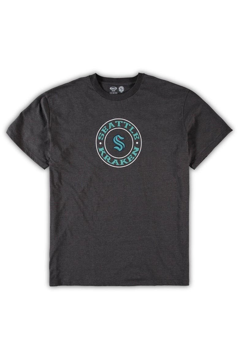 Men's Concepts Sport Deep Sea Blue/Heathered Charcoal Seattle Kraken Big & Tall T-Shirt & Shorts Sleep Set, Alternate, color, Navy