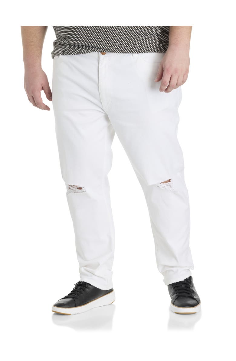 True Nation by DXL Big & Tall Tapered-Fit Destructed Jeans, Main, color, Destructed