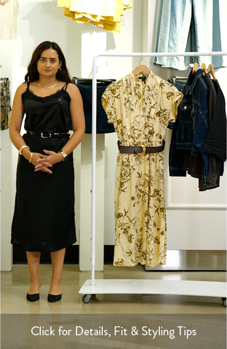 Floral Belted Midi Dress, sales video thumbnail