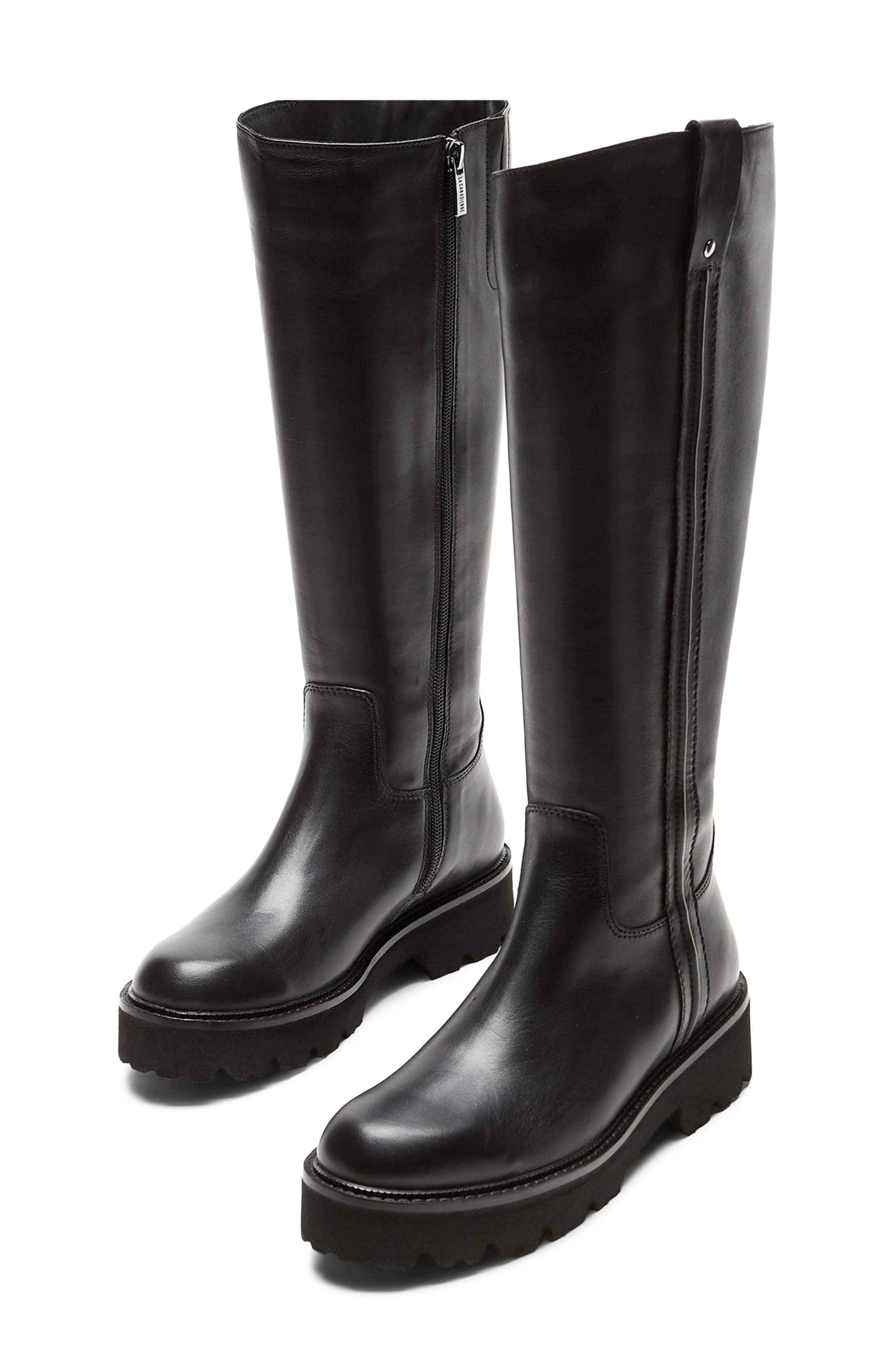 Adorable Leather Knee High Boot, Alternate, color, BLACK LEATHER