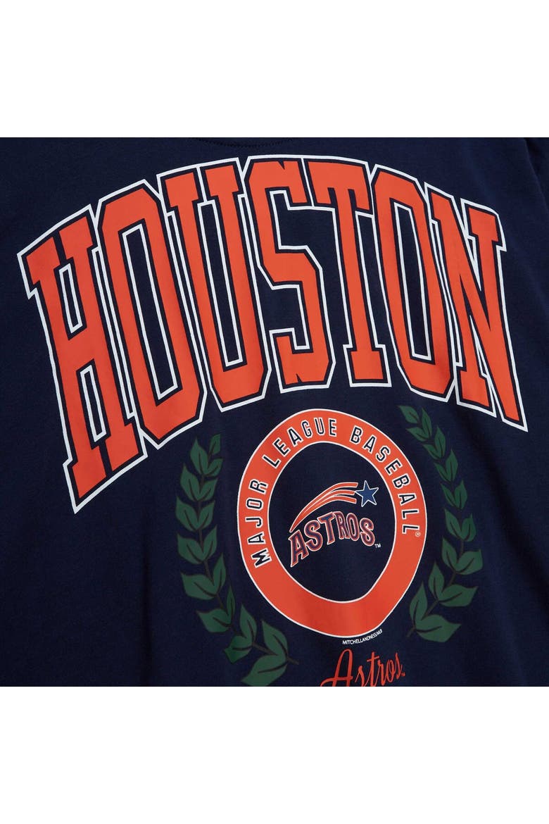 Women's Mitchell & Ness Navy Houston Astros Logo Lt 2.0 Pullover Sweatshirt, Alternate, color, Navy