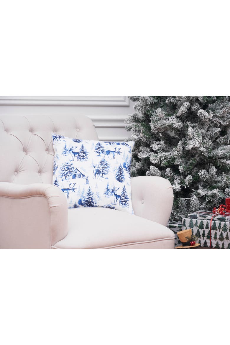 Frasier Forest Pillow, 18" x 18", Alternate, color, Blue