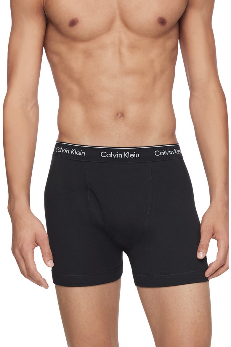 Classics 3-Pack Cotton Boxer Briefs, Alternate, color, BLACK