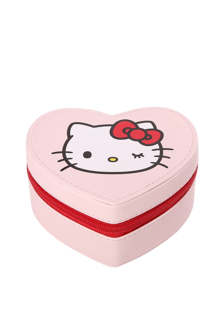 Heart Shaped Jewelry Travel Case, Alternate, color, Pink