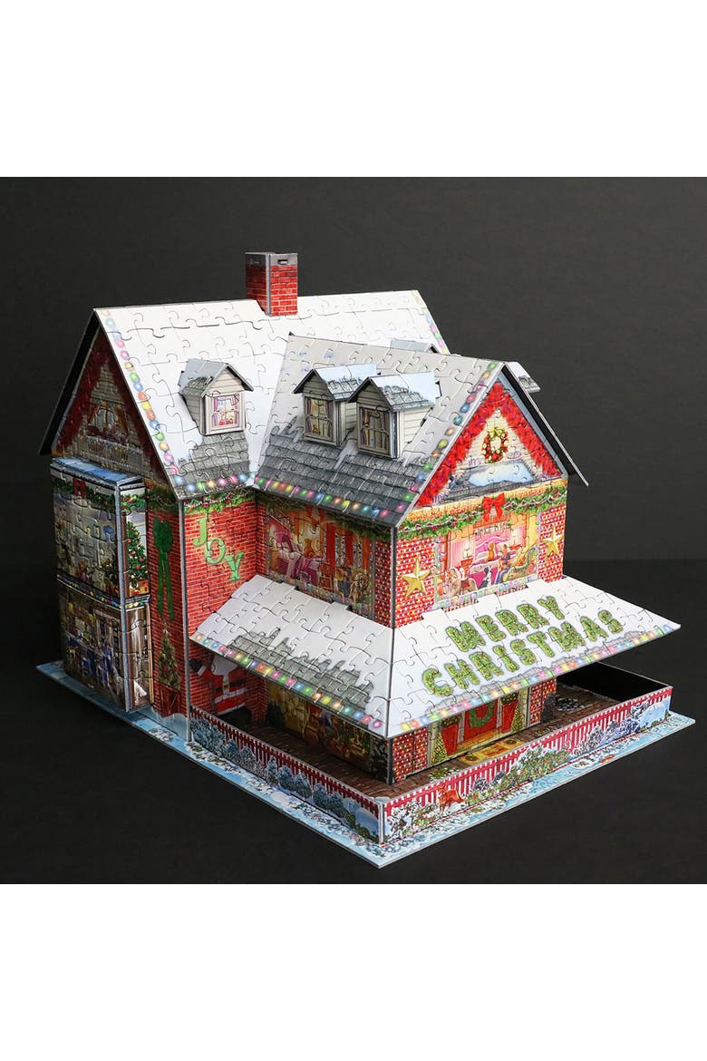 3D Puzzle Christmas House 1100 Pieces, Alternate, color, Multicolored