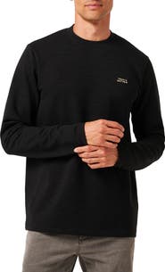 TravisMathew Man About Town Long Sleeve Logo Embroidered T-Shirt