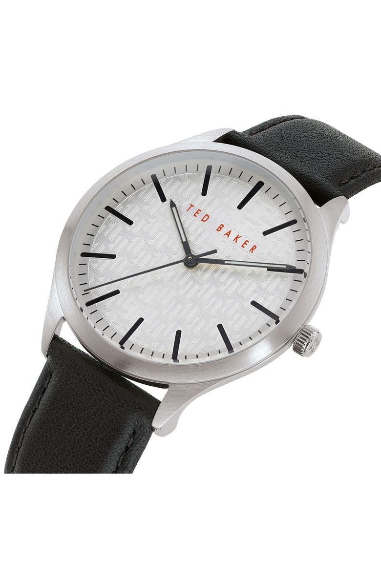 Ted Baker London Manhatt Leather Strap Watch, 40mm, Alternate, color, 
