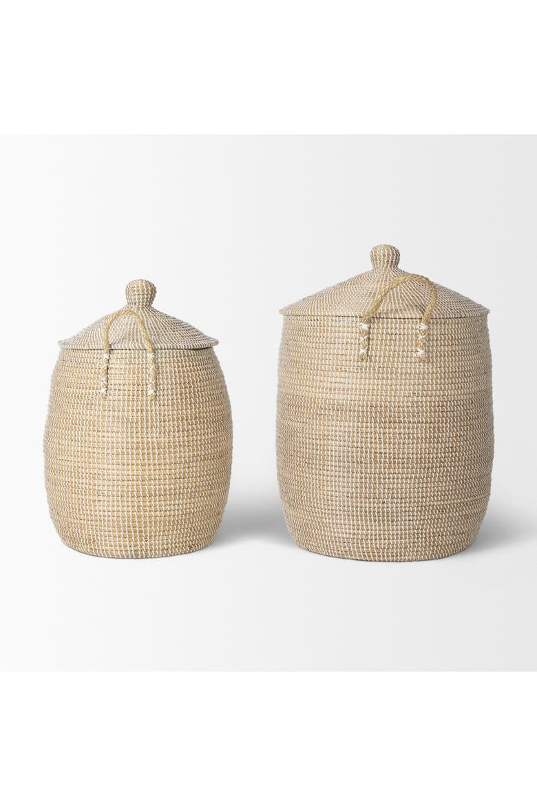 Kairi Set of Seagrass Floor Baskets, Alternate, color, Brown