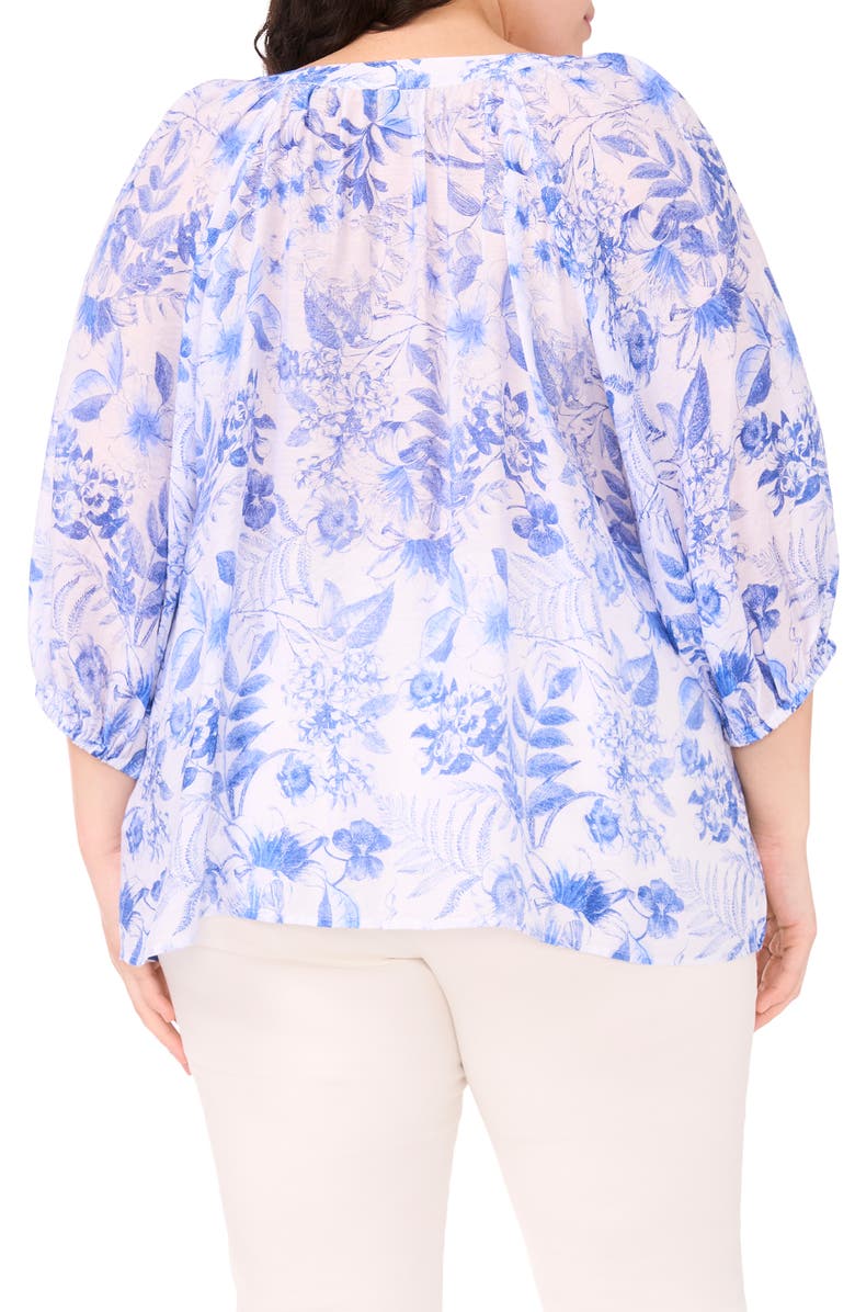 Halogen<sup>®</sup> Raglan Balloon Sleeve Top, Alternate, color, Bright White