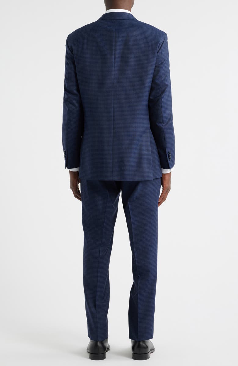 Peter Millar Flynn Classic Fit Navy Micrcheck Wool Suit, Alternate, color, Blue